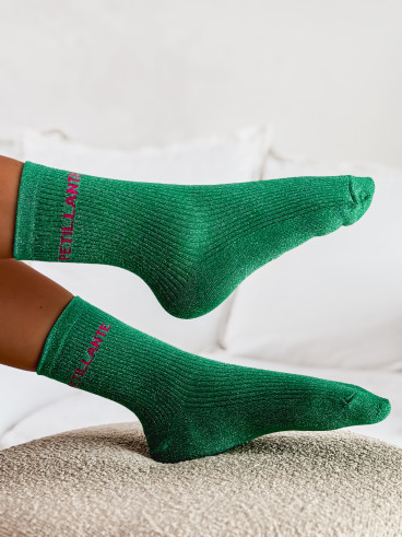 Chaussettes "Petillante" - Vert/Rose