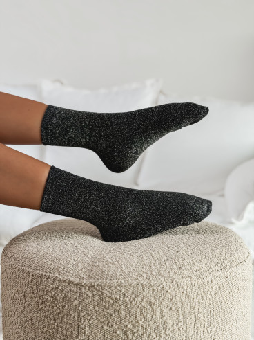 Chaussettes pailletées Limane - Noir Chaussettes pailletées Limane - Noir