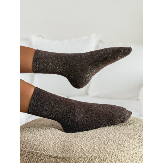 Chaussettes pailletées Limane - Chocolat