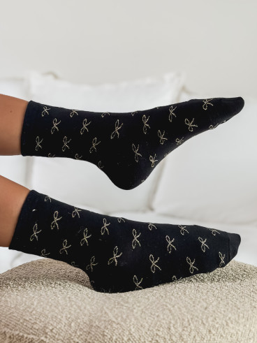 Chaussettes à motifs Noeud - Noir
