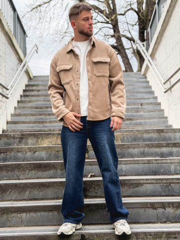 Chemise côtelé Rémi - Beige