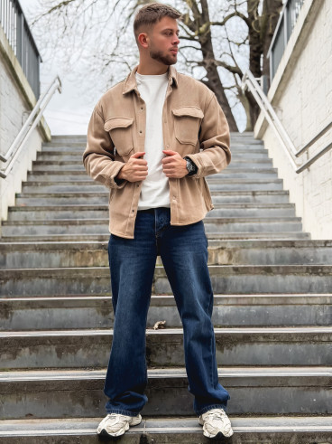 Chemise côtelé Rémi - Beige