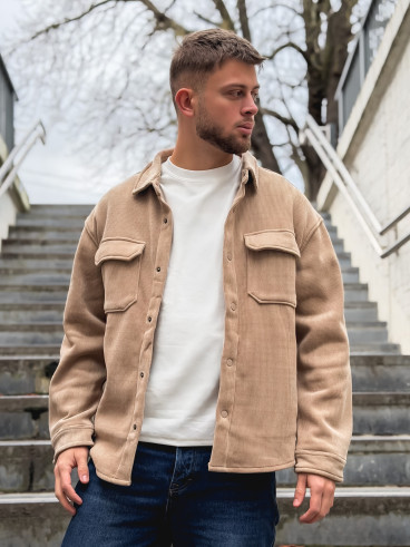 Chemise côtelé Rémi - Beige