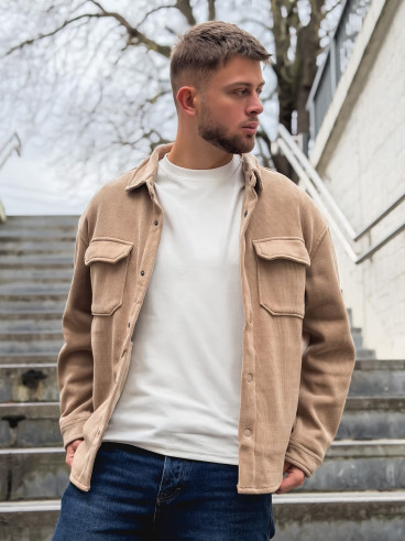 Chemise côtelé Rémi - Beige