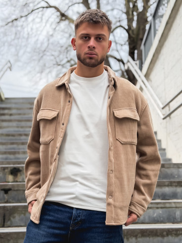 Chemise côtelé Rémi - Beige