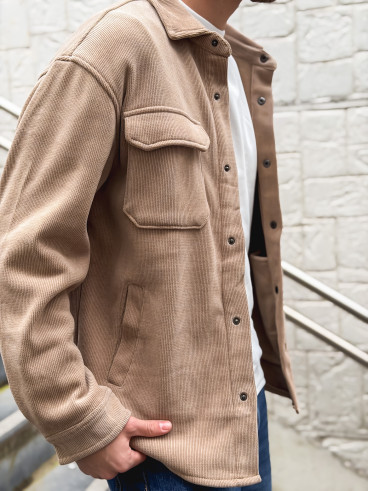 Chemise côtelé Rémi - Beige