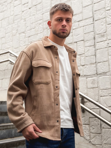 Chemise côtelé Rémi - Beige