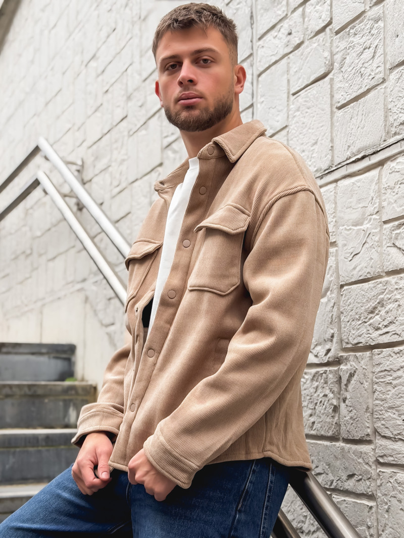 Chemise côtelé Rémi - Beige