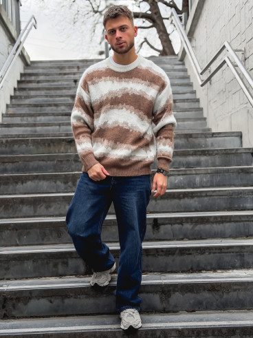 Pull à motifs Moscou - Beige