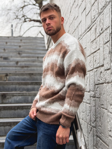 Pull à motifs Moscou - Beige