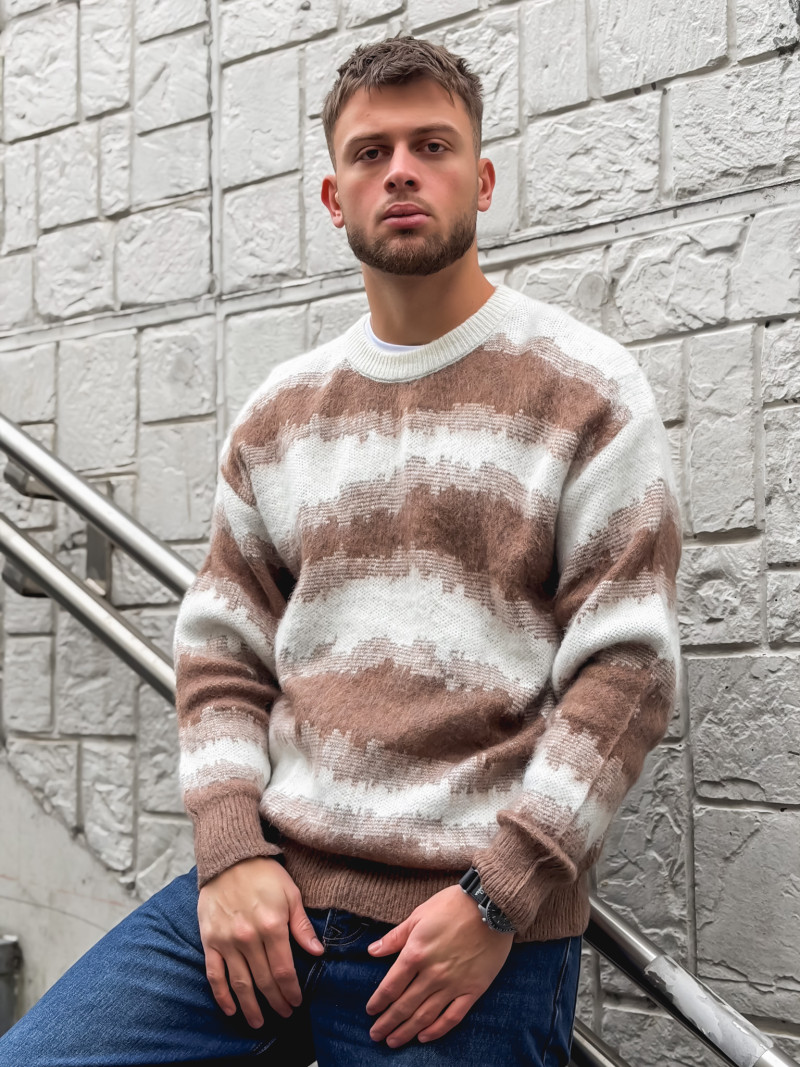 Pull à motifs Moscou - Beige