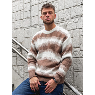 Pull à motifs Moscou - Beige