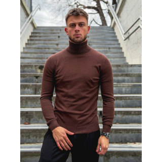 Pull col roulé Gaspard - Chocolat