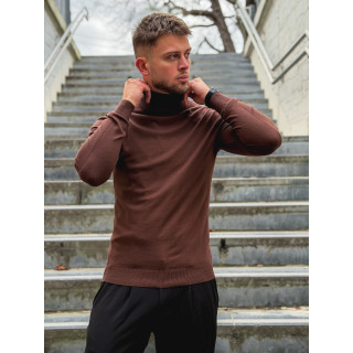 Pull col roulé Gaspard - Chocolat