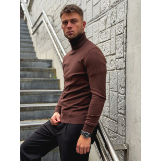Pull col roulé Gaspard - Chocolat