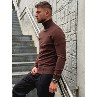 Pull col roulé Gaspard - Chocolat