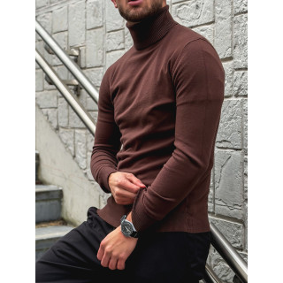 Pull col roulé Gaspard - Chocolat