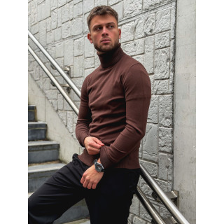 Pull col roulé Gaspard - Chocolat