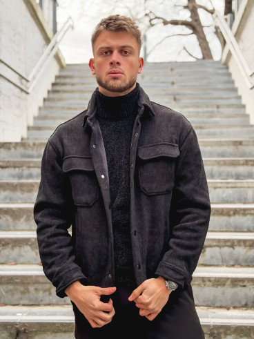 Chemise côtelé Rémi - Noir