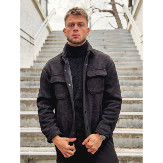 Chemise côtelé Rémi - Noir