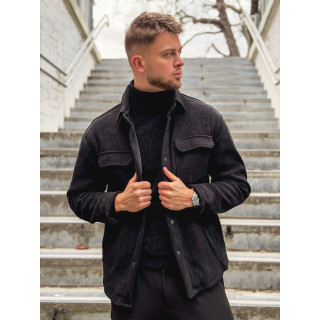 Chemise côtelé Rémi - Noir