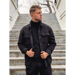 Chemise côtelé Rémi - Noir