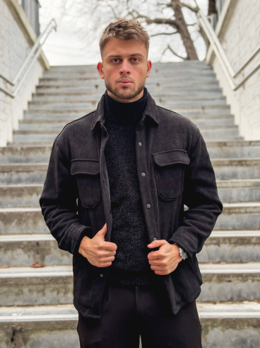 Chemise côtelé Rémi - Noir