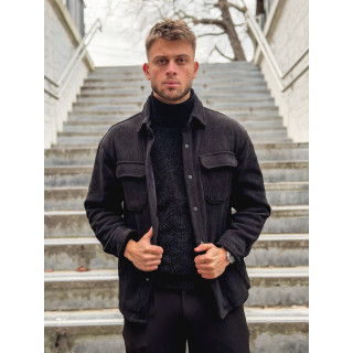 Chemise côtelé Rémi - Noir