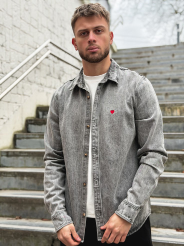 Chemise en jeans Darius - Gris