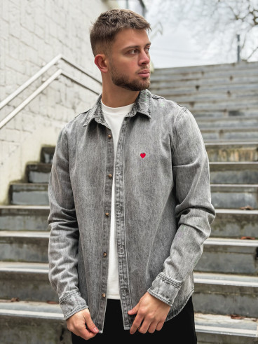 Chemise en jeans Darius - Gris