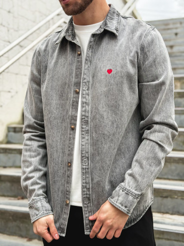 Chemise en jeans Darius - Gris