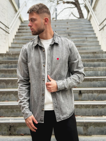 Chemise en jeans Darius - Gris