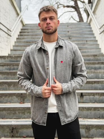 Chemise en jeans Darius - Gris