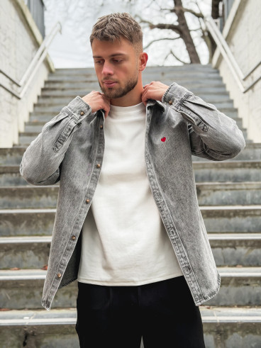 Chemise en jeans Darius - Gris