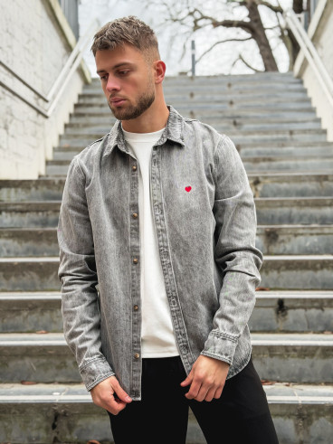 Chemise en jeans Darius - Gris
