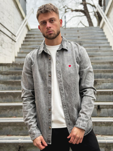 Chemise en jeans Darius - Gris