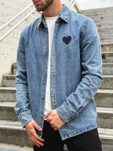 Chemise en jeans Logan - Bleu