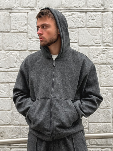 Gilet à capuche Milo - Gris antracite