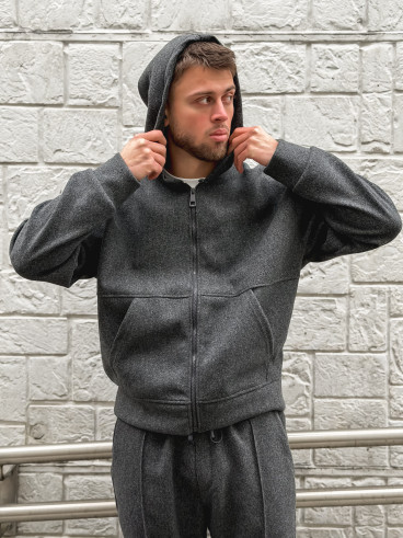 Gilet à capuche Milo - Gris antracite