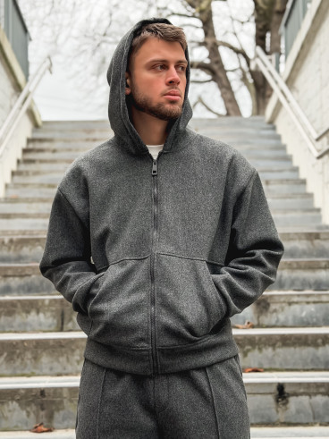 Gilet à capuche Milo - Gris antracite