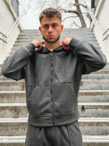 Gilet à capuche Milo - Gris antracite