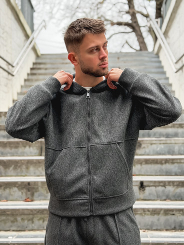 Gilet à capuche Milo - Gris antracite