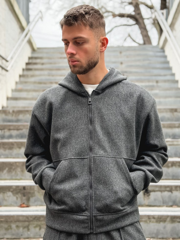 Gilet à capuche Milo - Gris antracite