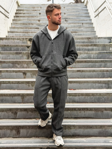 Gilet à capuche Milo - Gris antracite