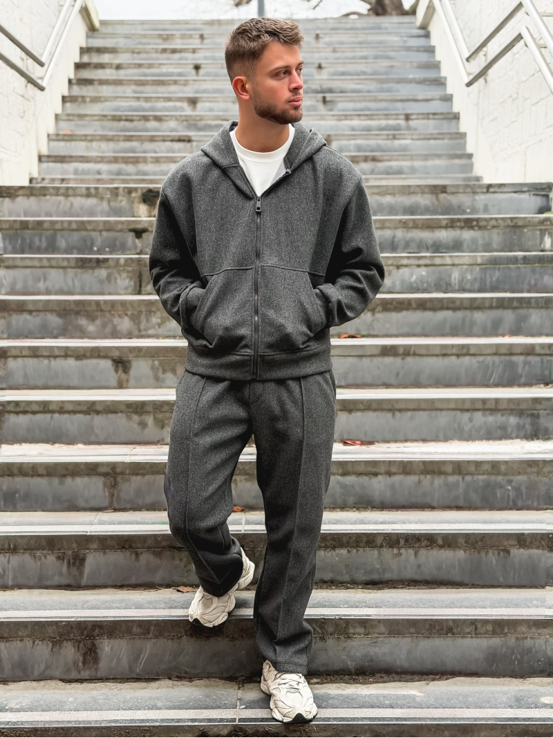 Gilet à capuche Milo - Gris antracite