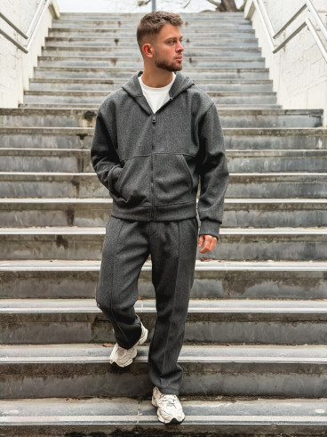 Gilet à capuche Milo - Gris antracite