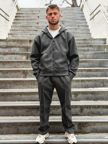 Gilet à capuche Milo - Gris antracite