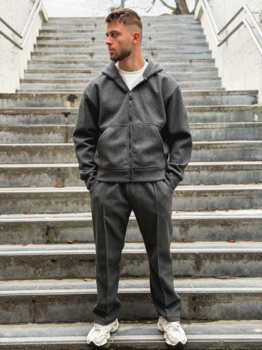 Gilet à capuche Milo - Gris antracite