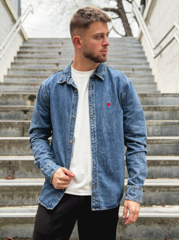 Chemise en jeans Darius - Bleu
