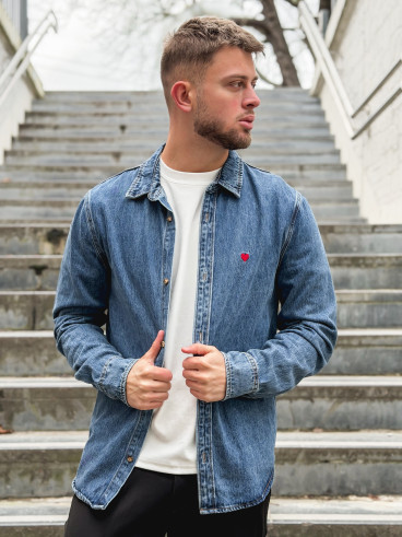 Chemise en jeans Darius - Bleu